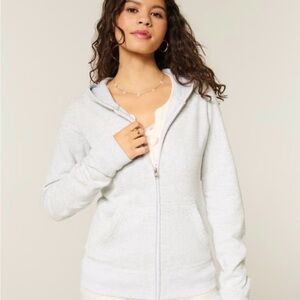Hollister Women's Heather Gray Hoodie | Lounge oversized style